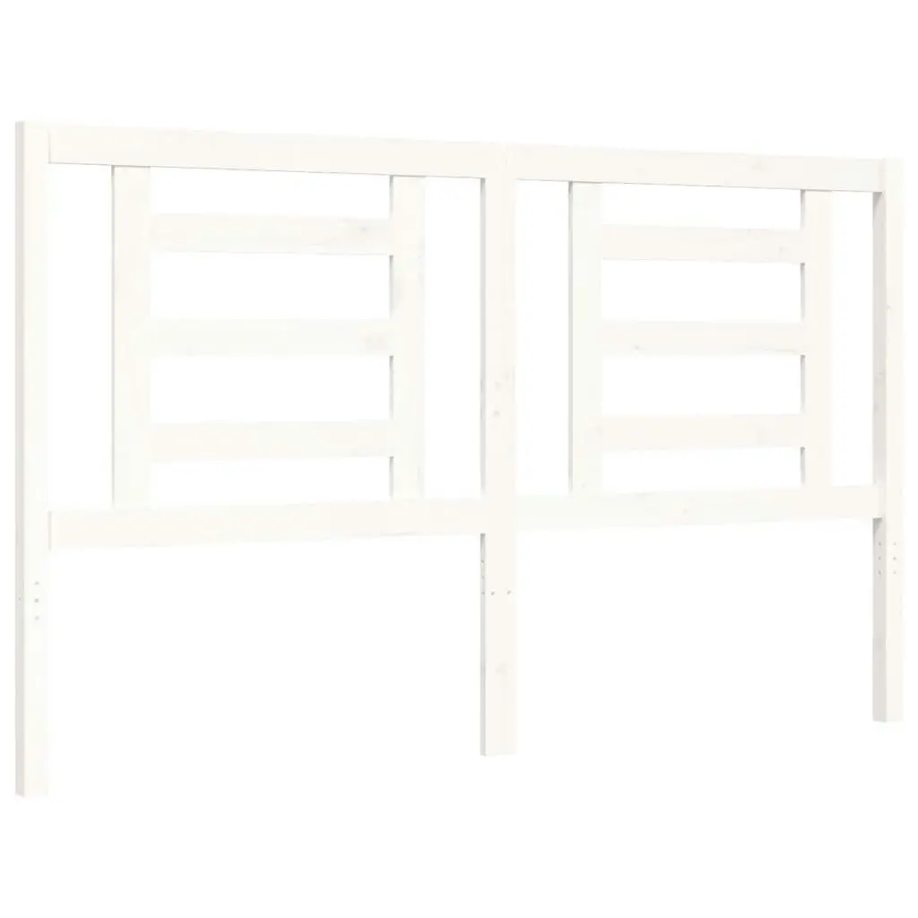 Bed Frame without Mattress White 150x200 cm Solid Wood Pine 3192887