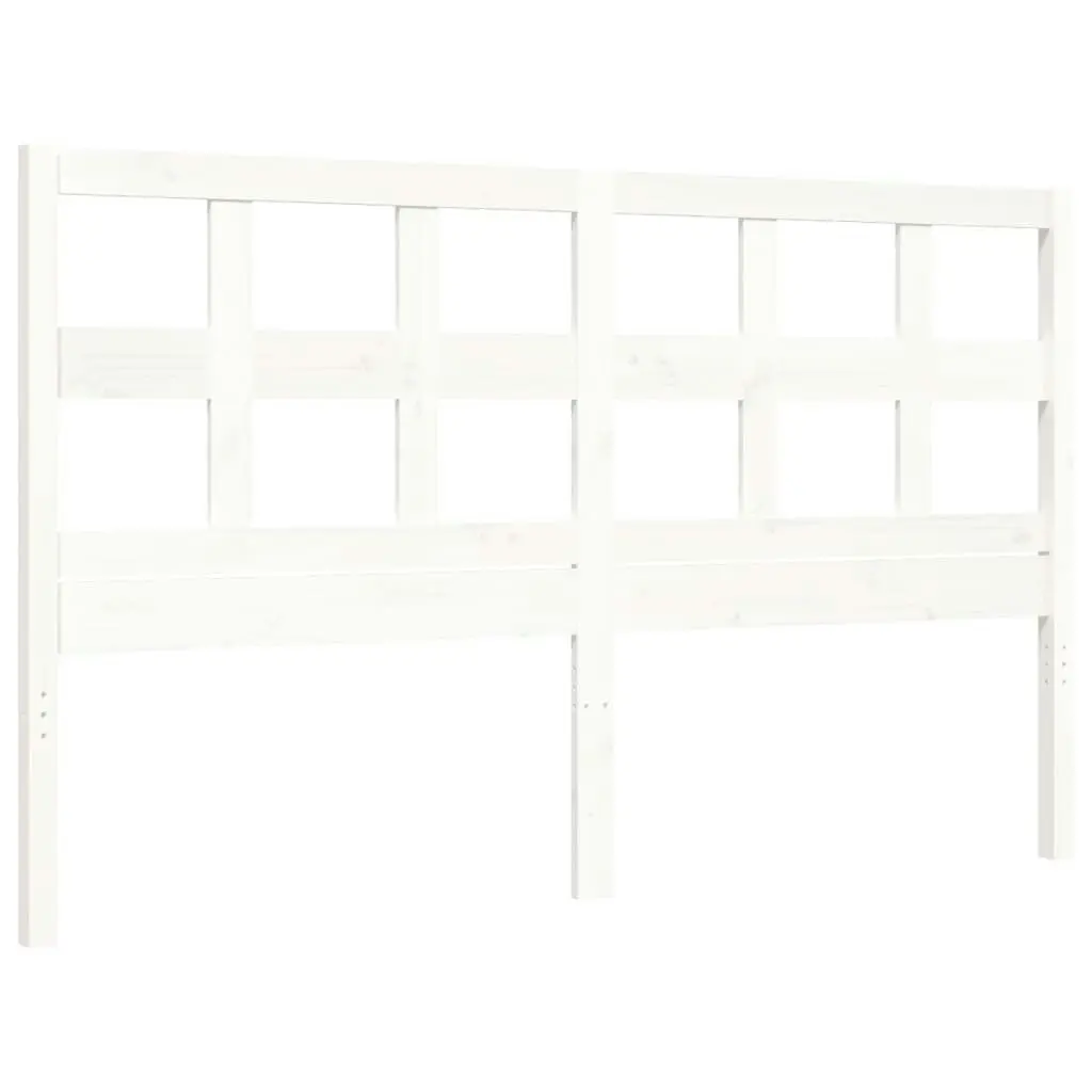 Bed Frame without Mattress White 150x200 cm Solid Wood Pine 3193017