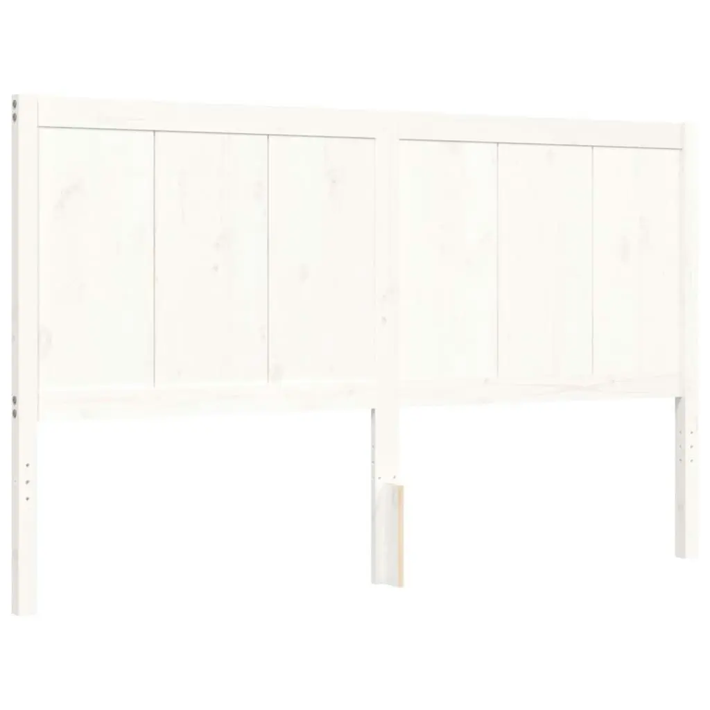 Bed Frame without Mattress White 150x200 cm Solid Wood Pine 3192627