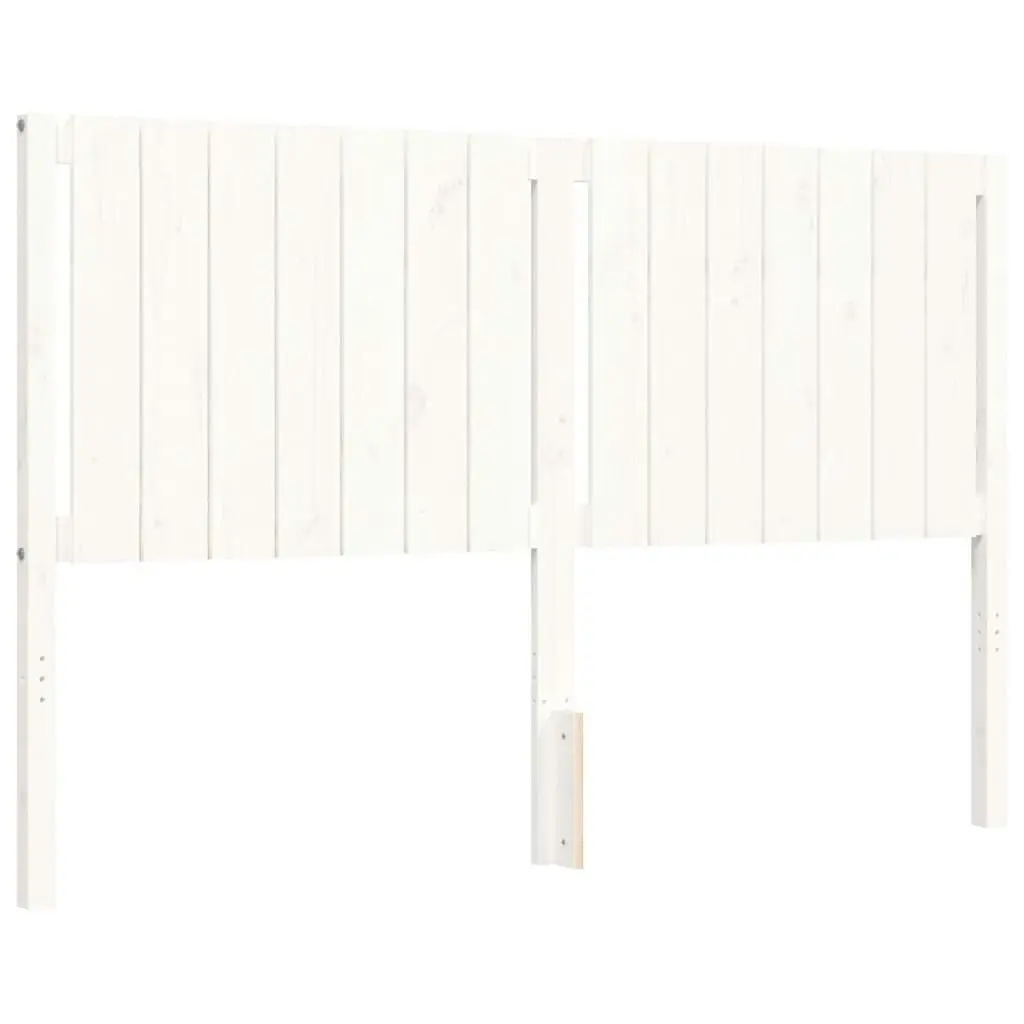 Bed Frame without Mattress White 150x200 cm Solid Wood Pine 3192952