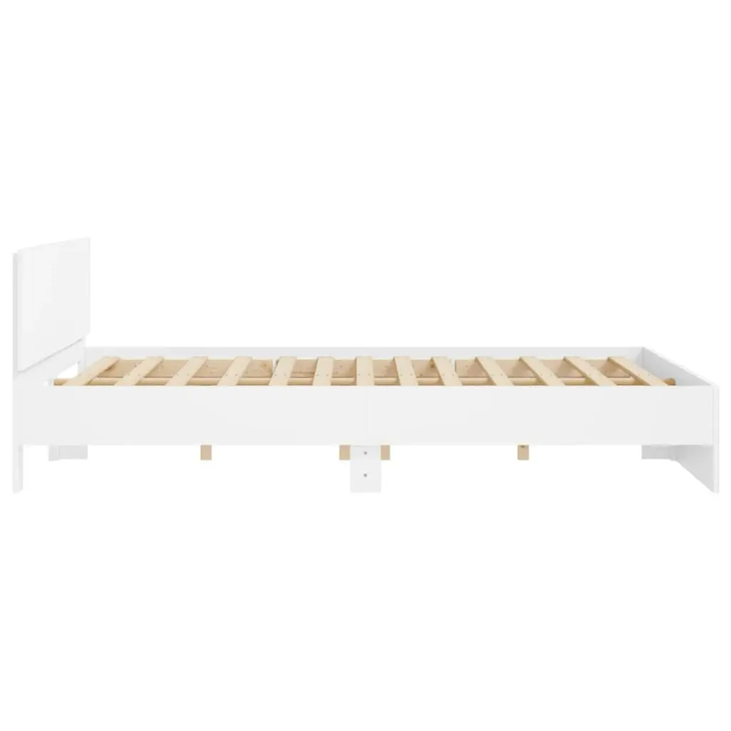 Bed Frame with Headboard White 183x203 cm King Size 3207462