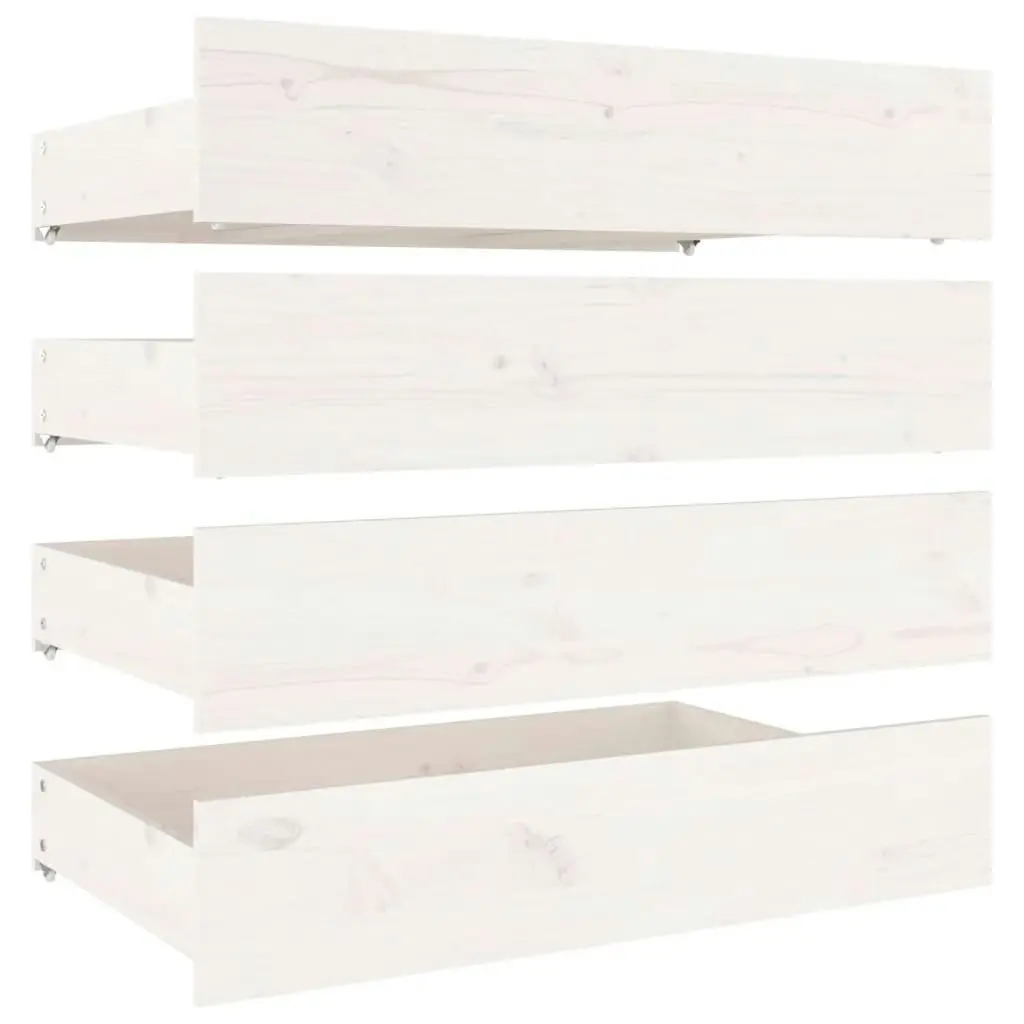 Bed Frame with Drawers White 153x203 cm Queen Size 3103565