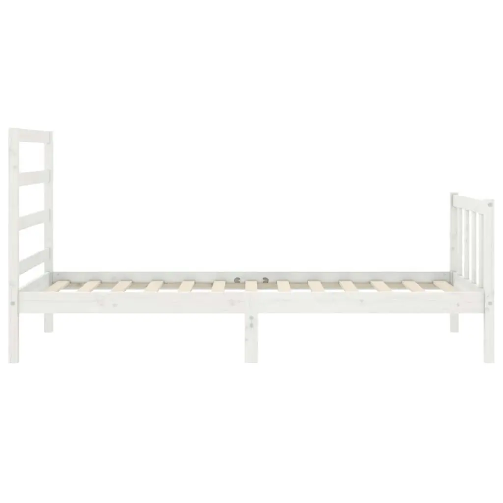 Bed Frame without Mattress White 90x190 cm Solid Wood Pine 3191872