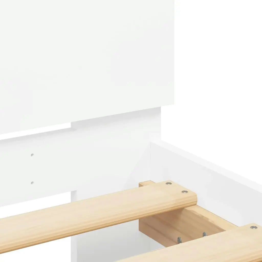 Bed Frame with Headboard White 90x190 cm Engineered wood 838652