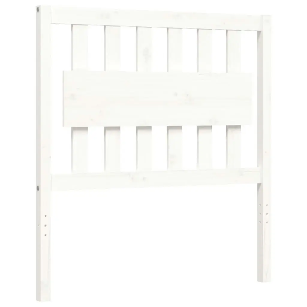 Bed Frame without Mattress White 90x190 cm Solid Wood Pine 3192392