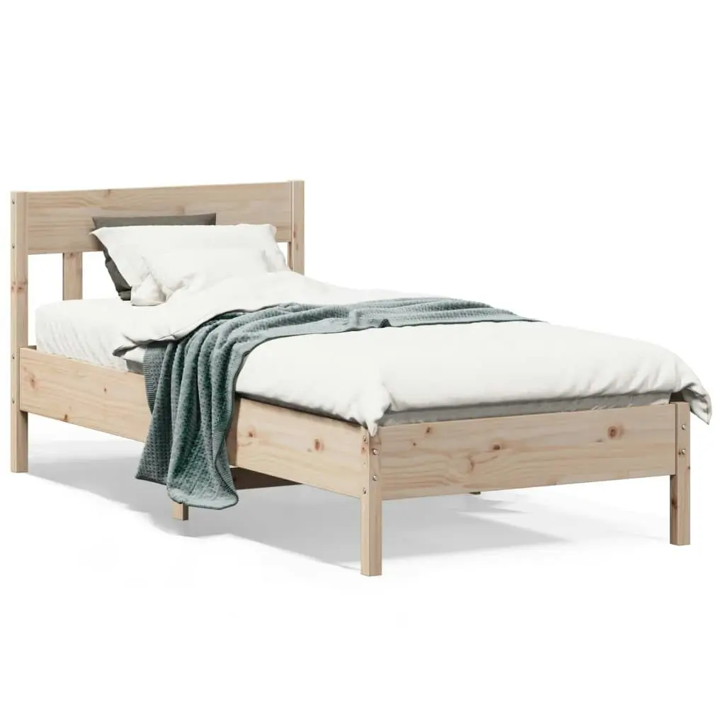 Bed Frame without Mattress 90x190 cm Solid Wood Pine 842674