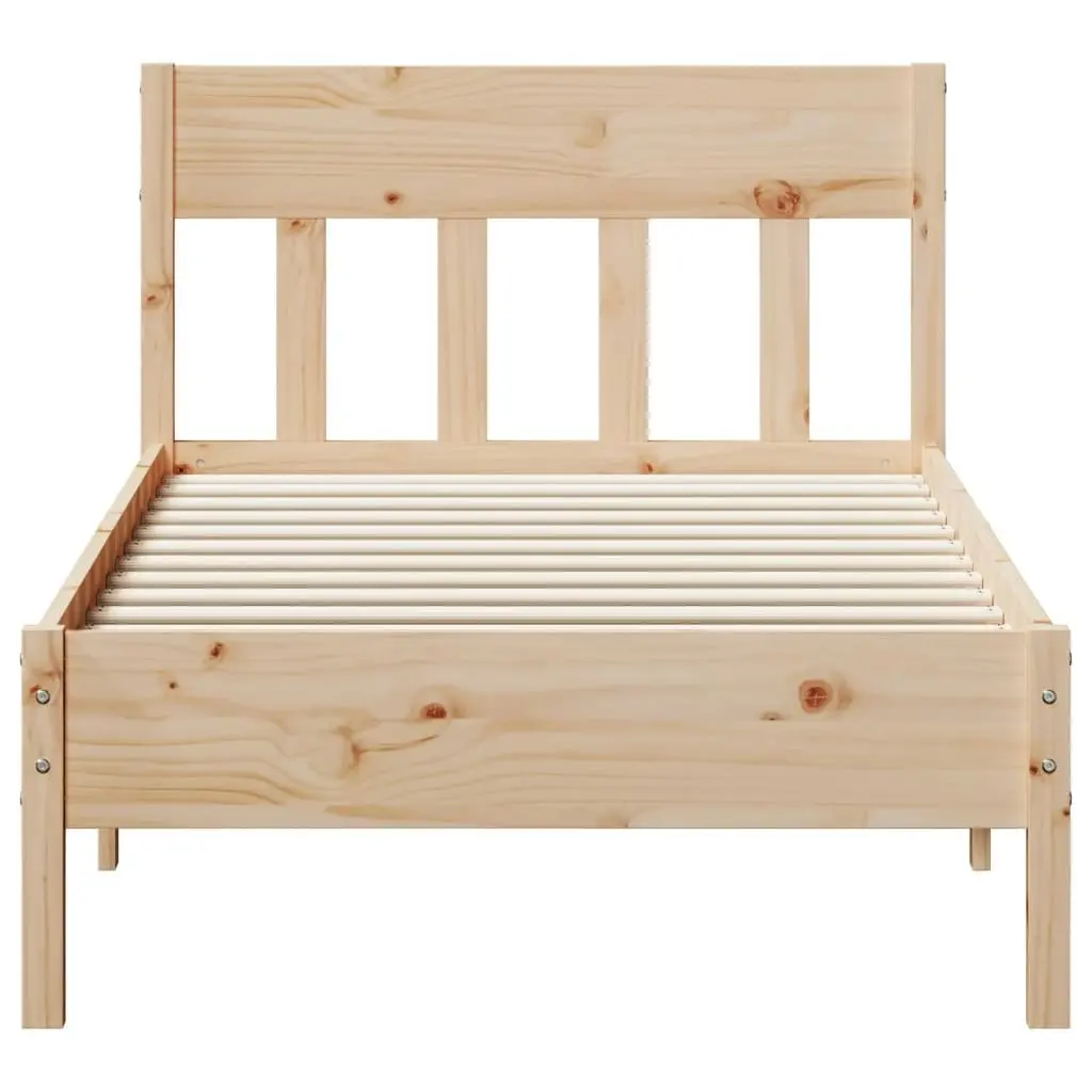 Bed Frame without Mattress 90x190 cm Solid Wood Pine 842674