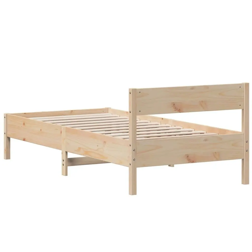 Bed Frame without Mattress 90x190 cm Solid Wood Pine 842778