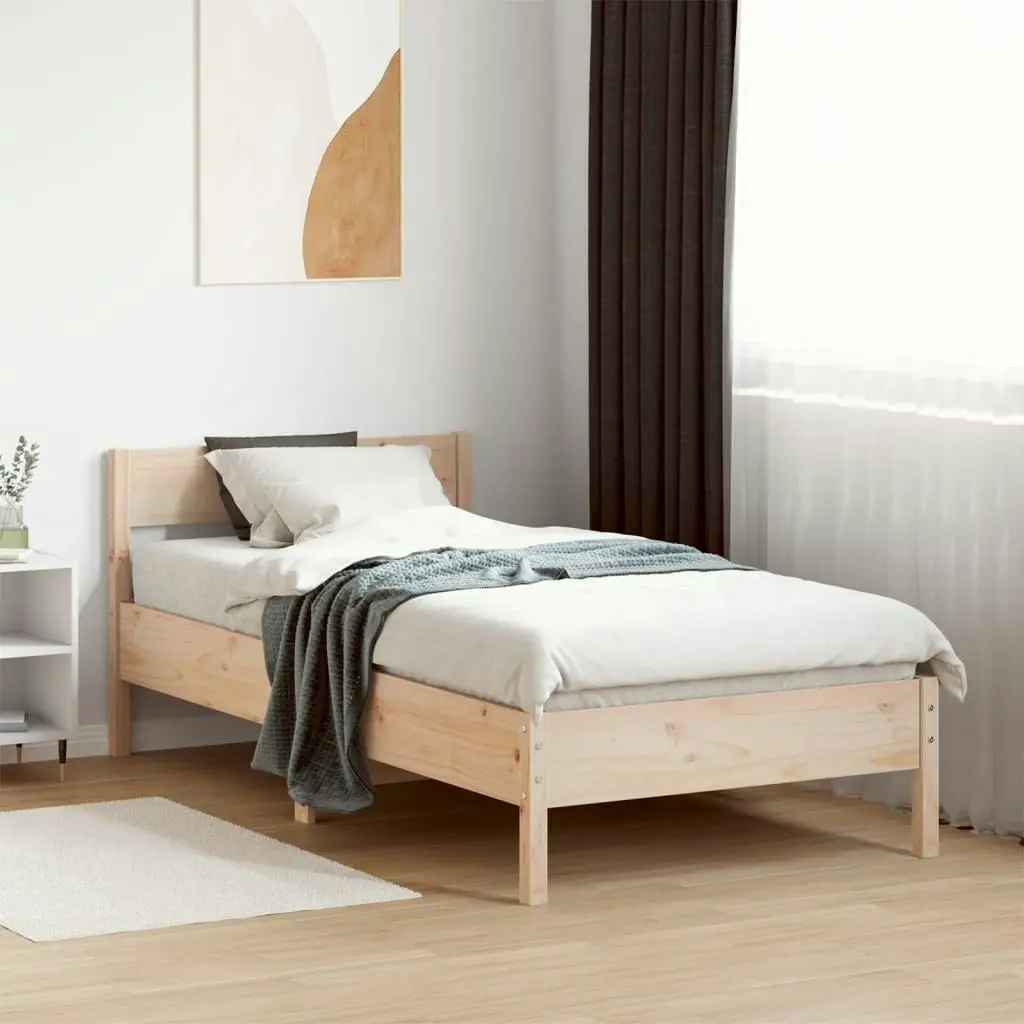 Bed Frame without Mattress 90x190 cm Solid Wood Pine 842778