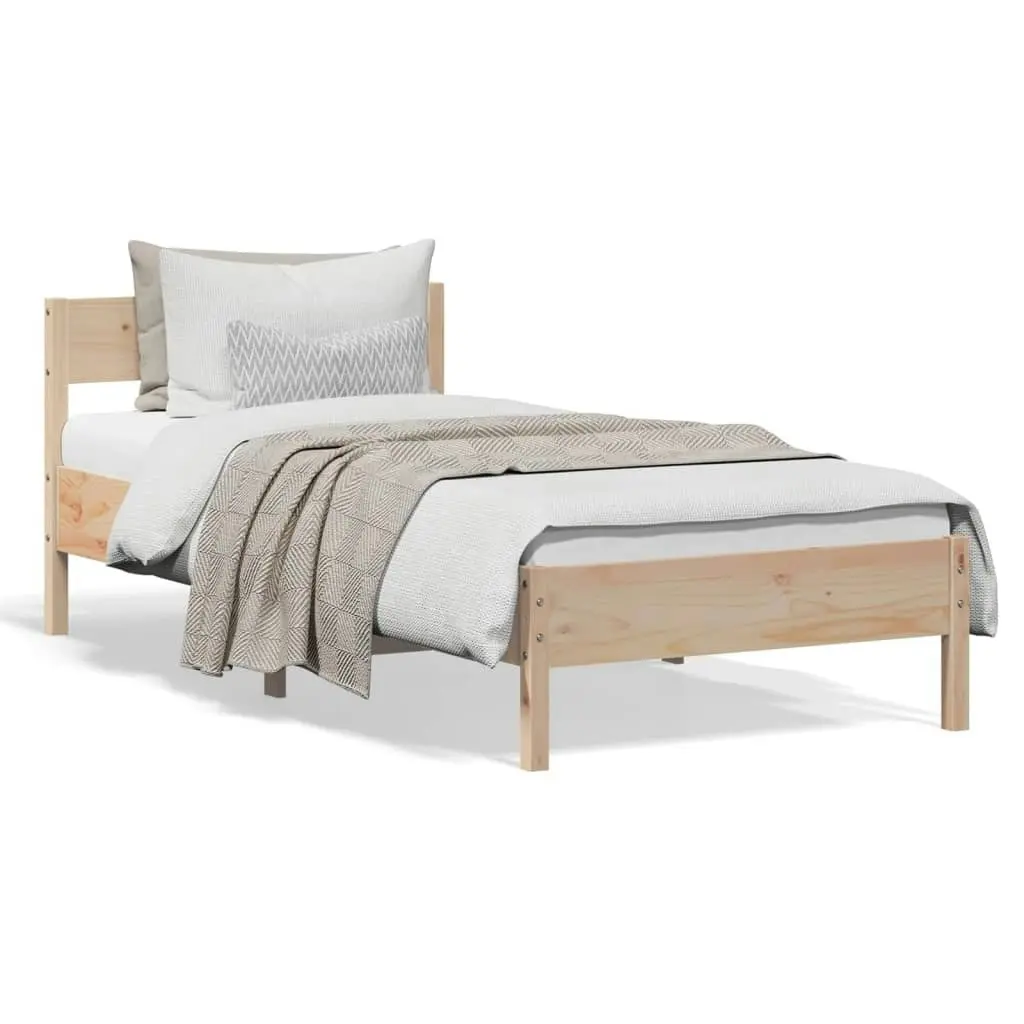 Bed Frame without Mattress 90x190 cm Solid Wood Pine 842778