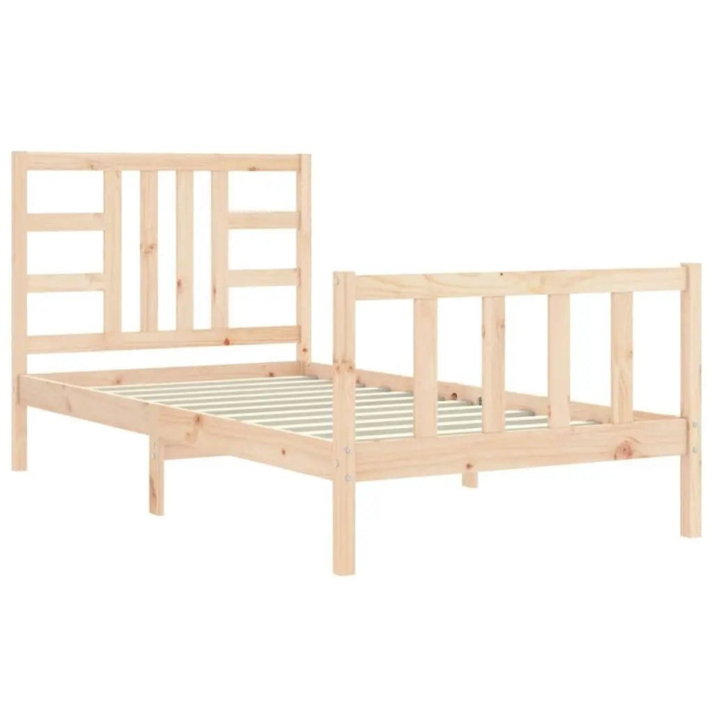 Bed Frame without Mattress 90x190 cm Solid Wood Pine 3191936