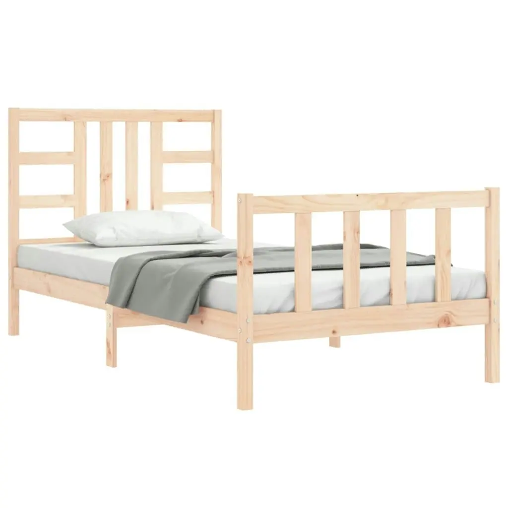 Bed Frame without Mattress 90x190 cm Solid Wood Pine 3191936