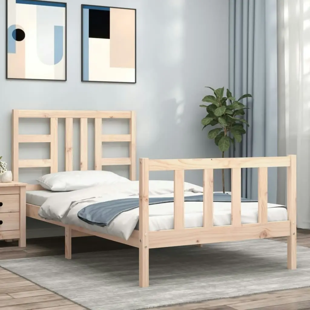 Bed Frame without Mattress 90x190 cm Solid Wood Pine 3191936