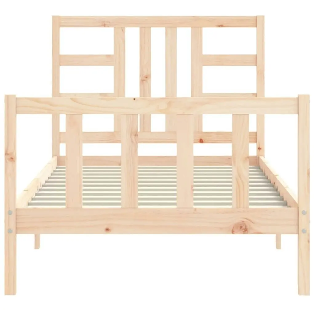 Bed Frame without Mattress 90x190 cm Solid Wood Pine 3191936