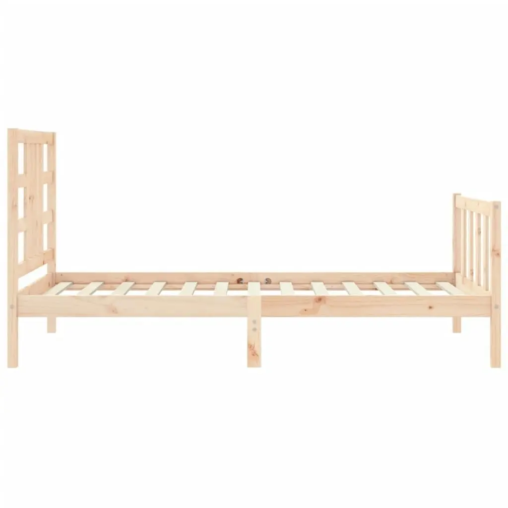 Bed Frame without Mattress 90x190 cm Solid Wood Pine 3191936