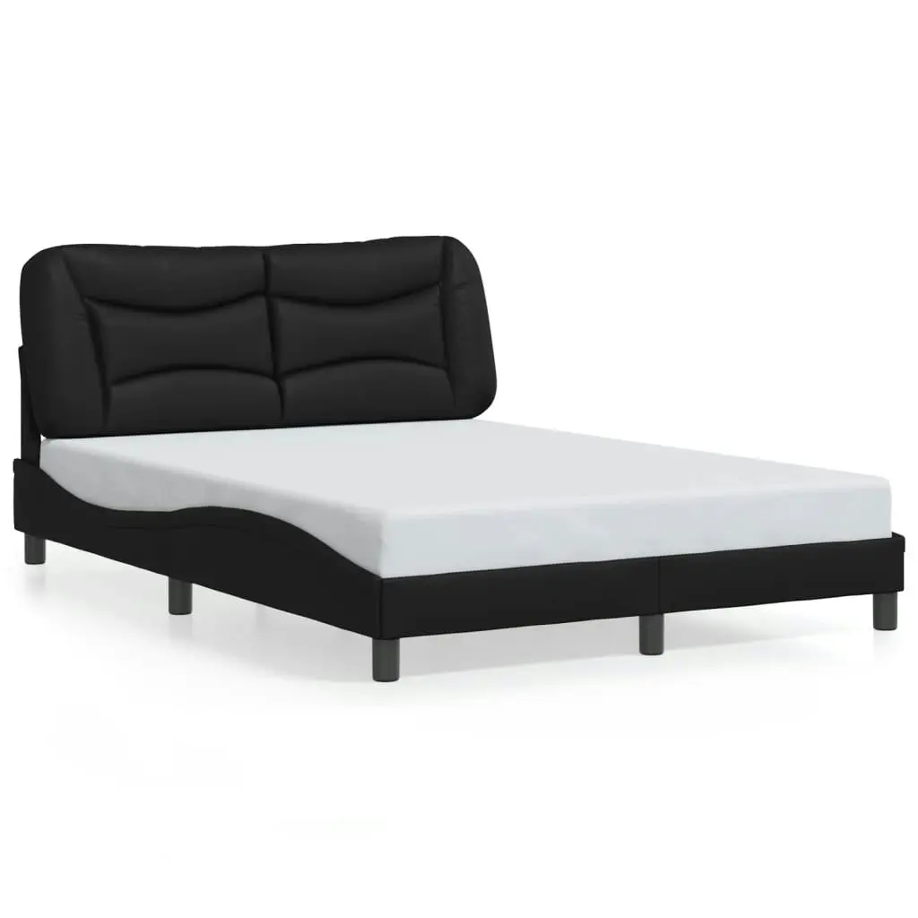 Bed Frame with LED without Mattress Black 137x187 cm Double 3214184