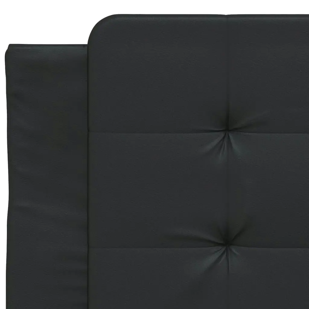 Bed Frame with LED Light Black 107x203 cm Faux Leather 3214202