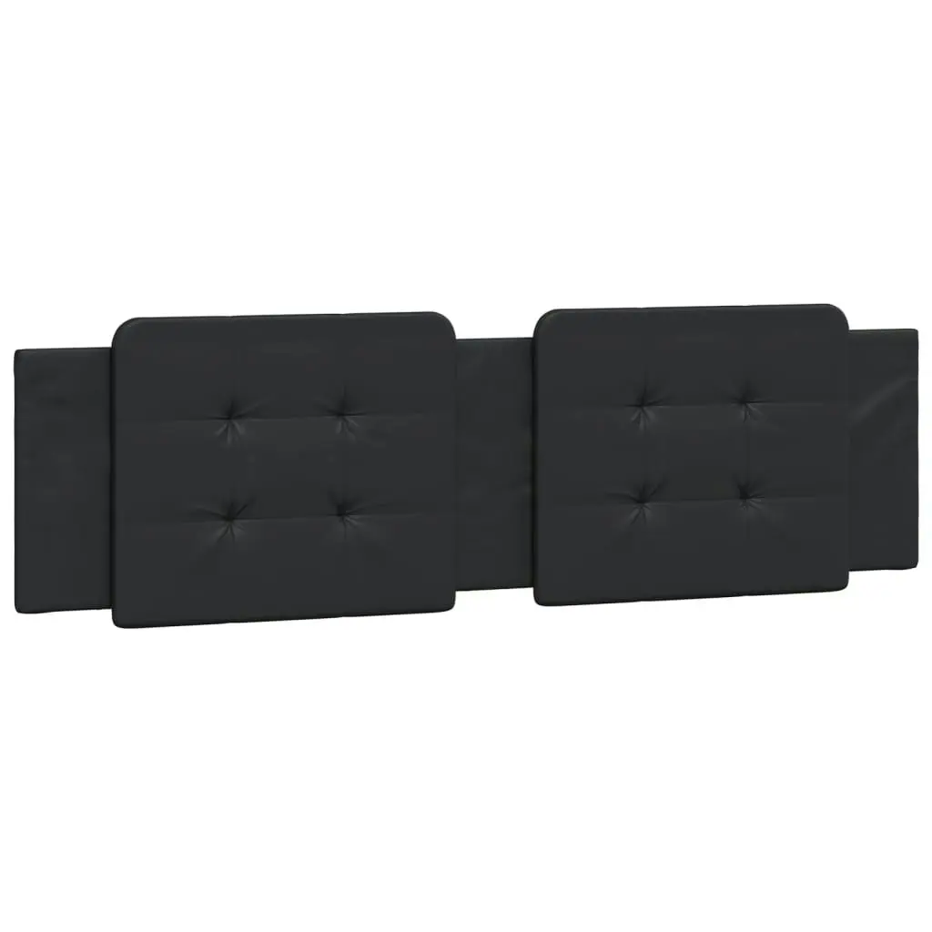 Bed Frame with LED Light Black 183x203 cm King Size Faux Leather 3214208