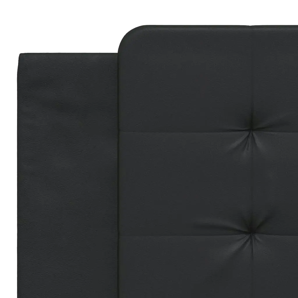 Bed Frame with LED Light Black 183x203 cm King Size Faux Leather 3214208