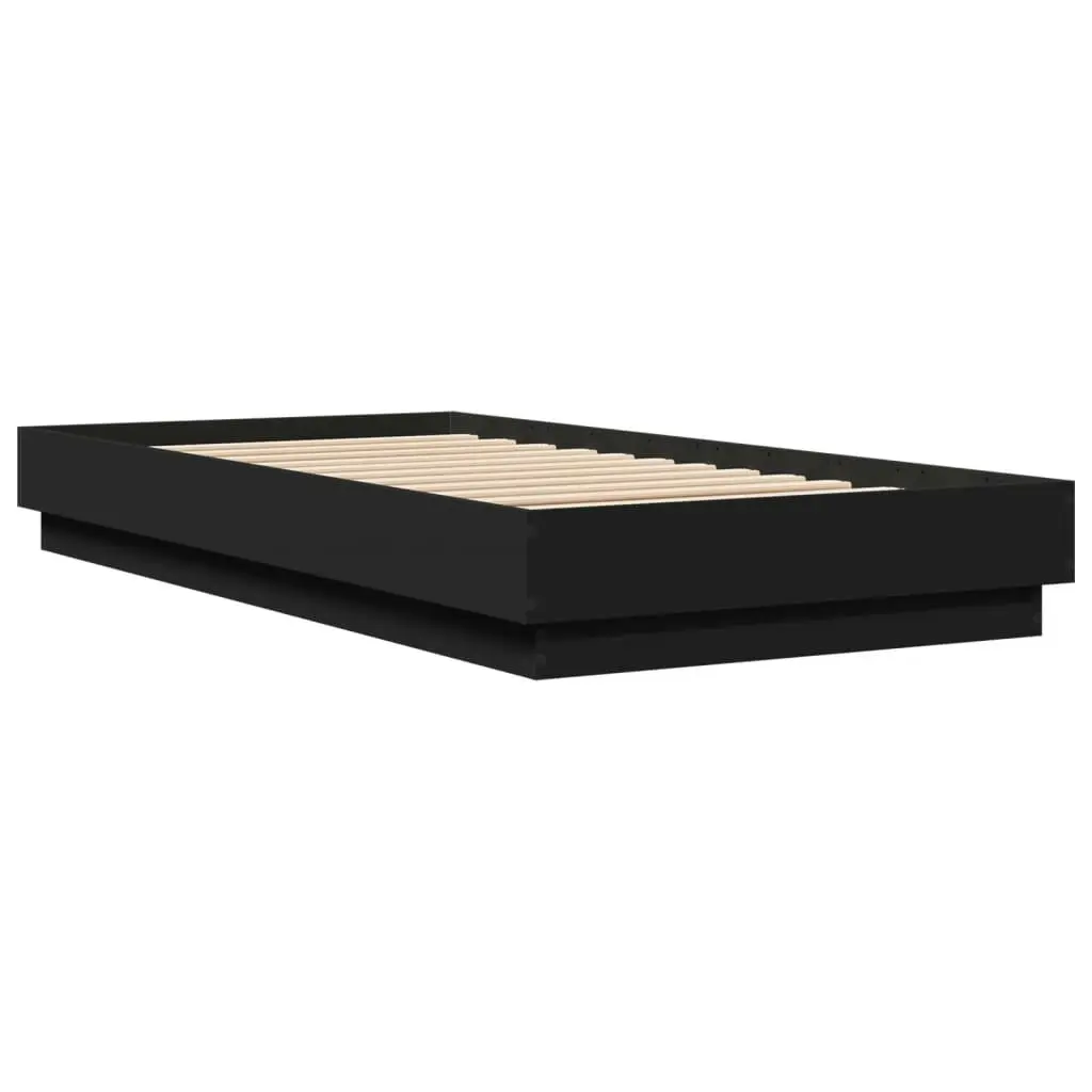 Bed Frame with LED Lights Black 90x190 cm 839540