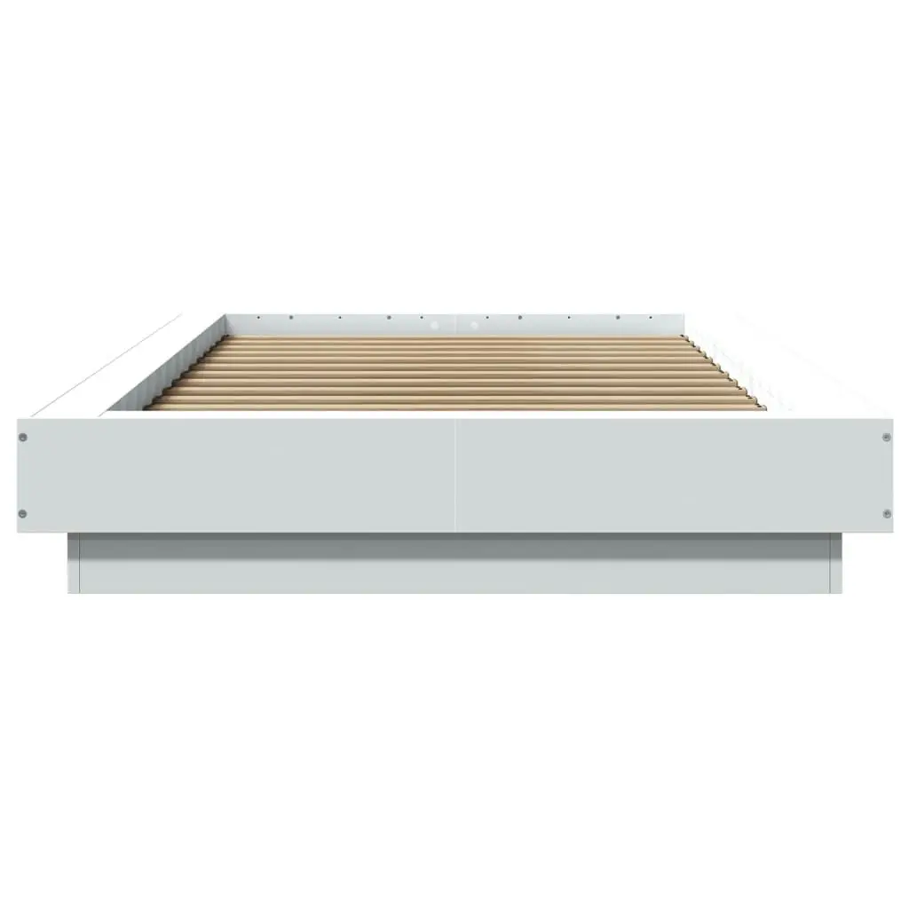 Bed Frame with LED Lights White 90x190 cm Engineered Wood 3281147