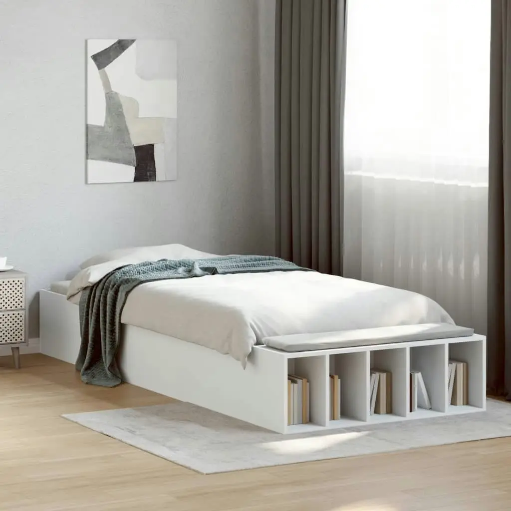 Bed Frame White 90x190 cm Engineered Wood 3280615