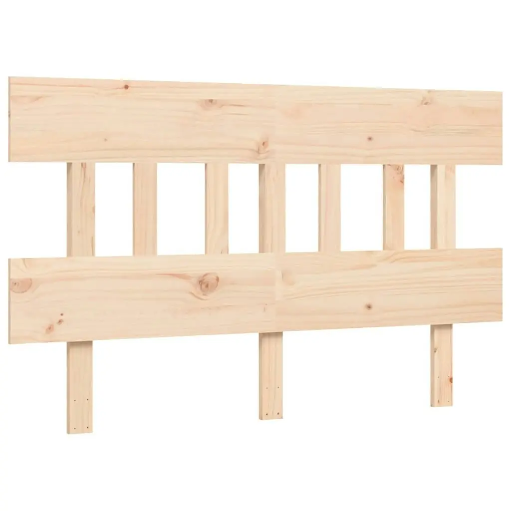 Bed Frame with Headboard 135x190 cm Solid Wood 3193571