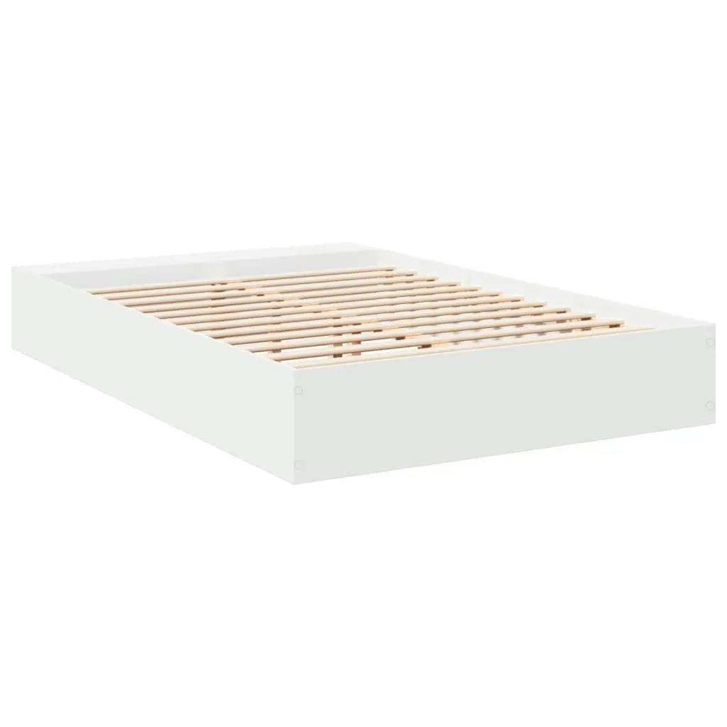 Bed Frame White 150x200 cm Engineered Wood 3280559