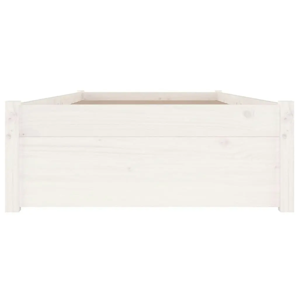 Bed Frame with Drawers White 92x187 cm Single Size 3103459