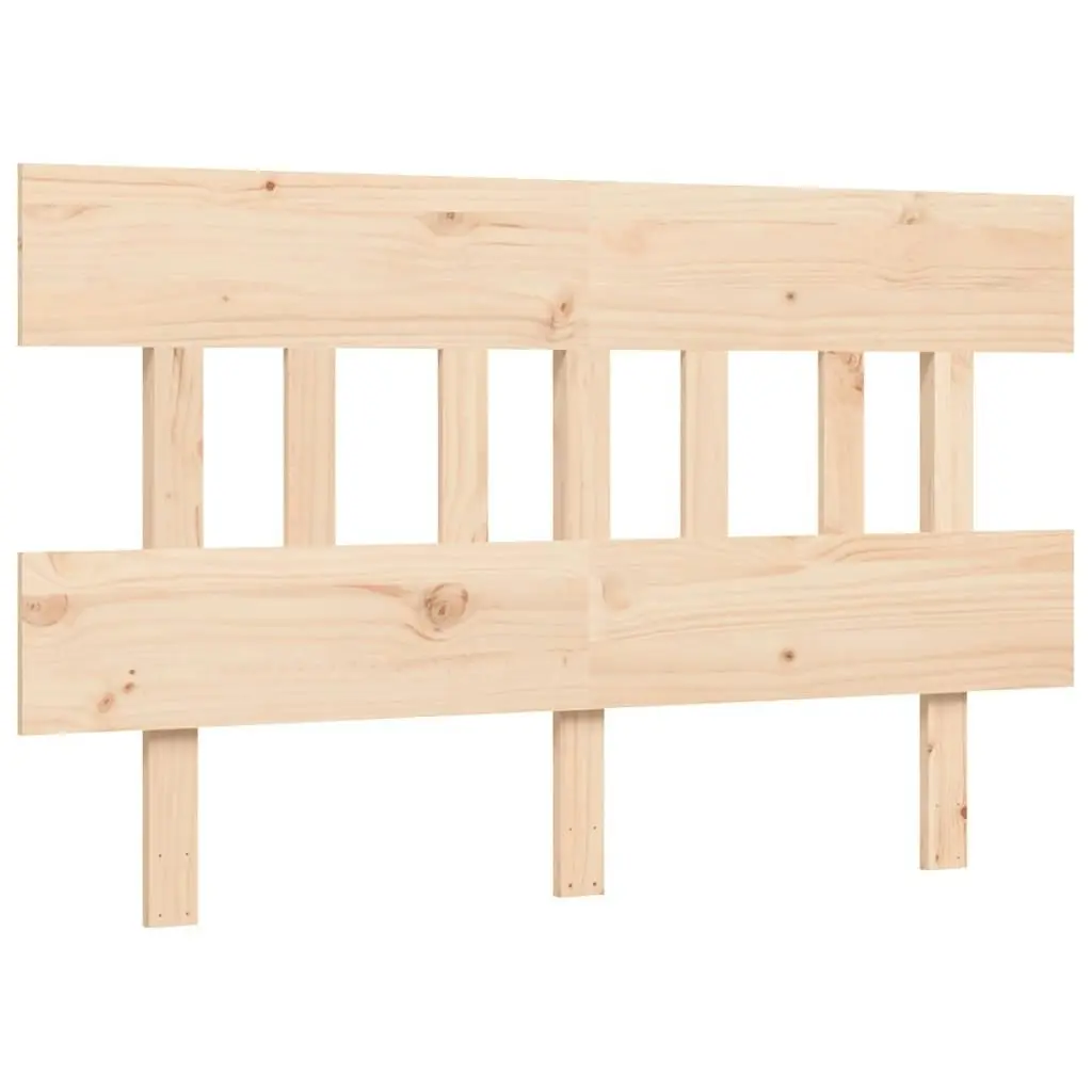 Bed Frame with Headboard 137x187 cm Double Size Solid Wood 3193311