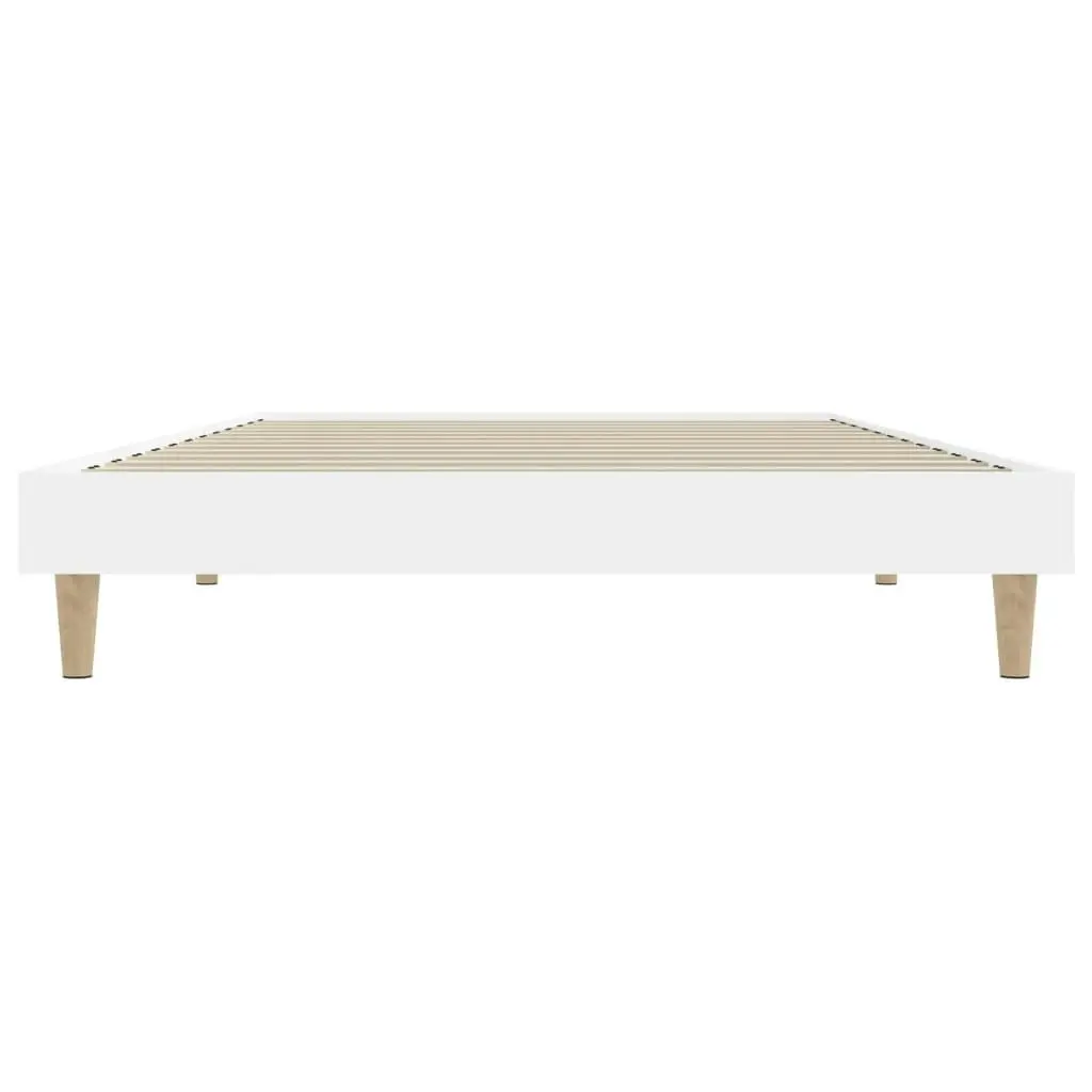 Bed Frame White 92x187 cm Single Size Engineered Wood 832093