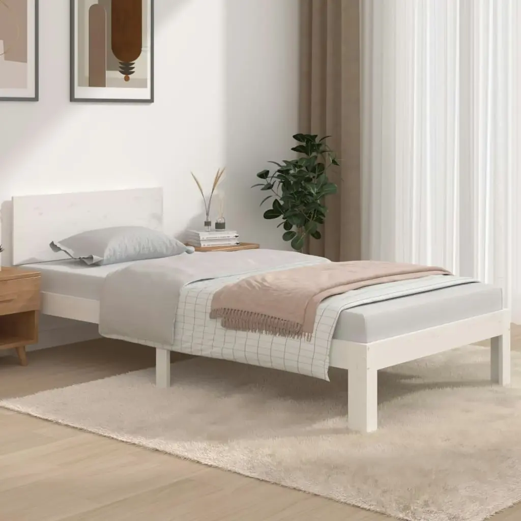 Bed Frame without Mattress White 90x190 cm 810461