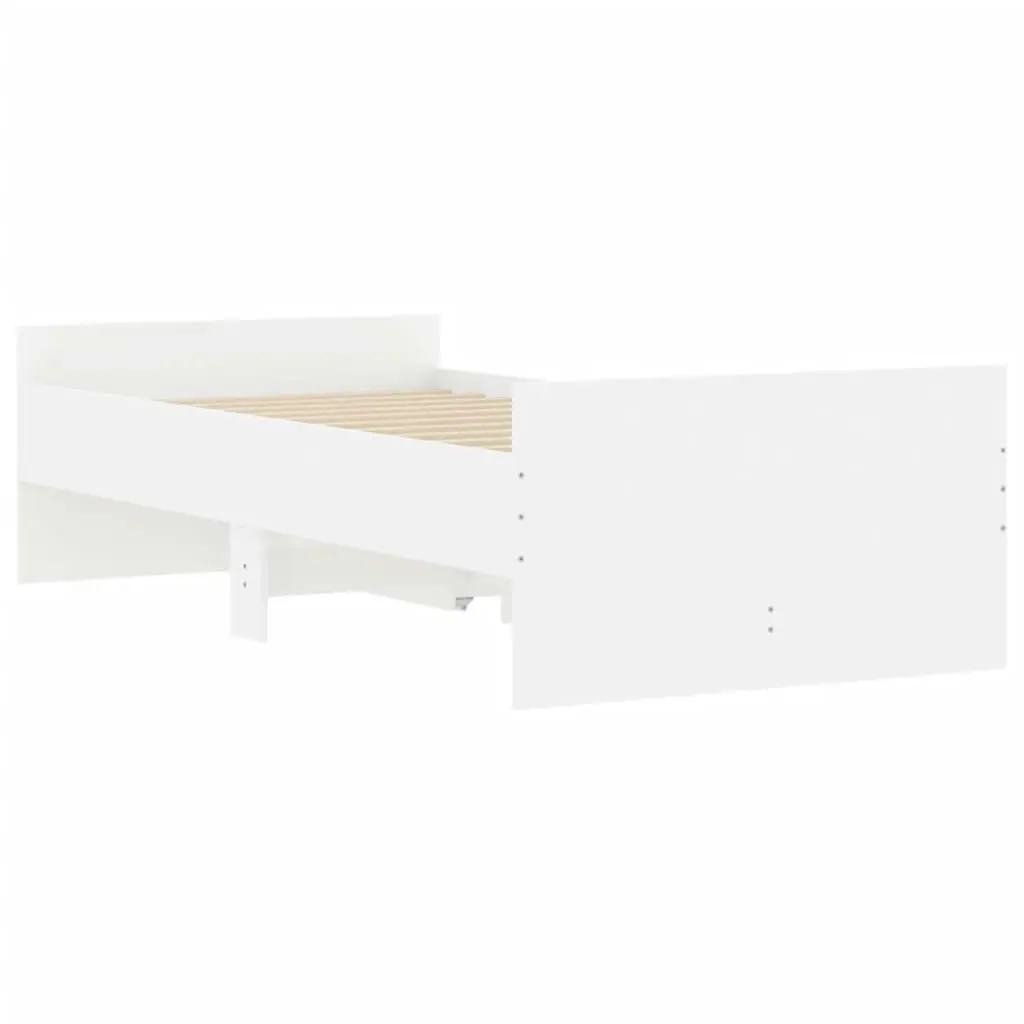 Bed Frame with Drawers White 90x190 cm 3207378