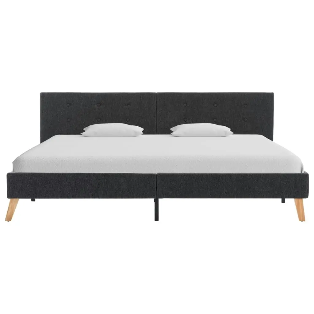 Bed Frame Grey Fabric 183x203 cm King Size 288130