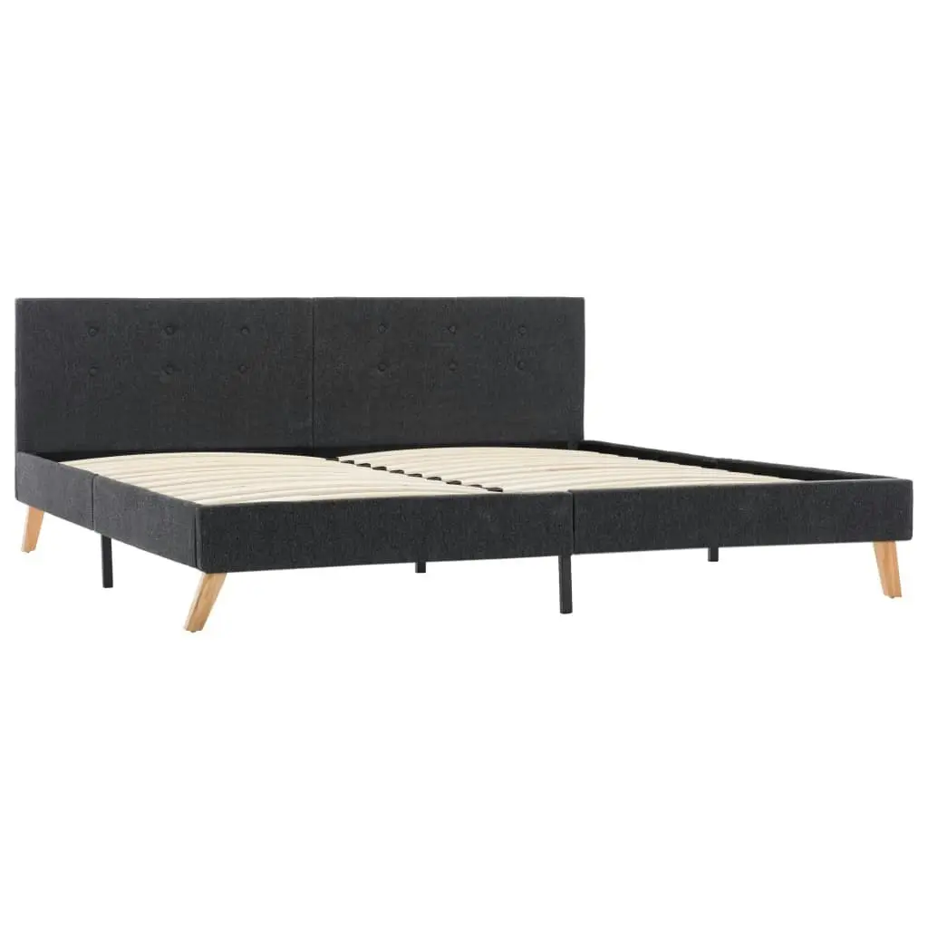 Bed Frame Grey Fabric 183x203 cm King Size 288130