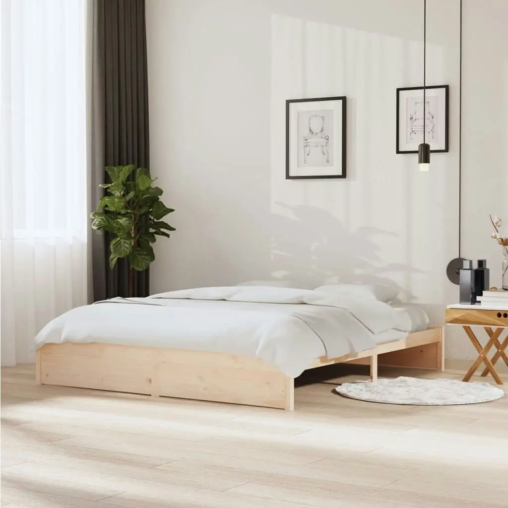 Bed Frame Solid Wood 183x203 cm King Size 814964