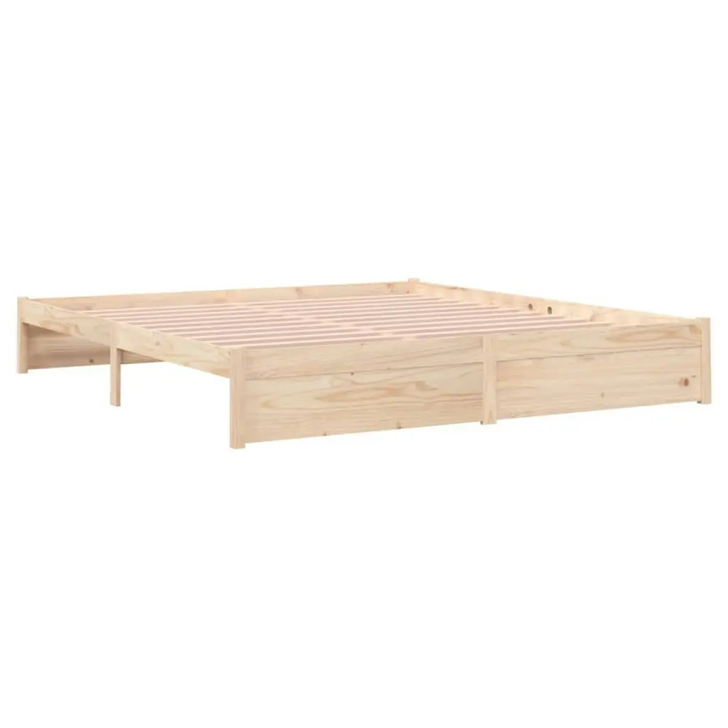 Bed Frame Solid Wood 183x203 cm King Size 814964