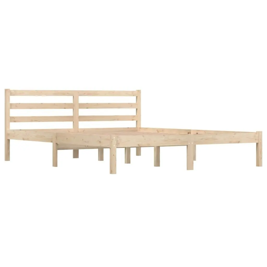 Bed Frame Solid Wood Pine 153x203 cm Queen Size 810435