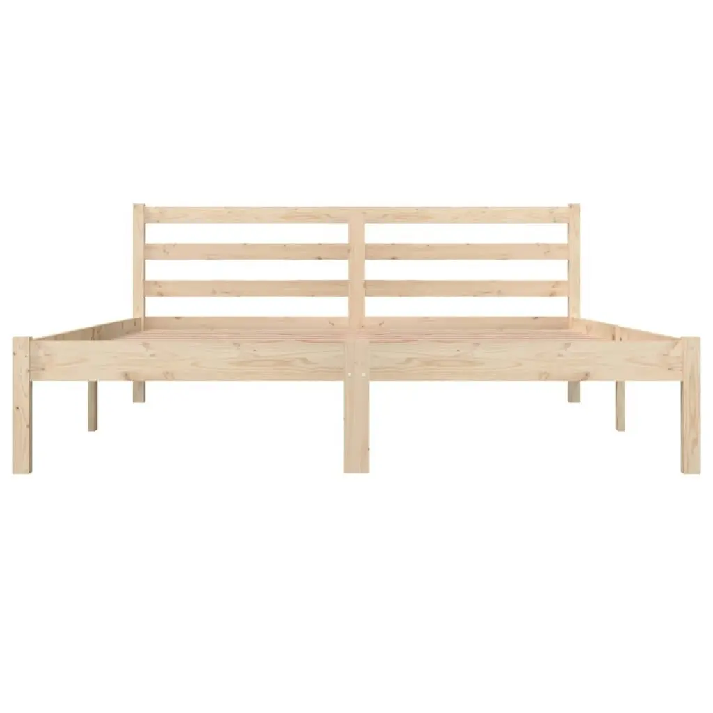 Bed Frame Solid Wood Pine 153x203 cm Queen Size 810435