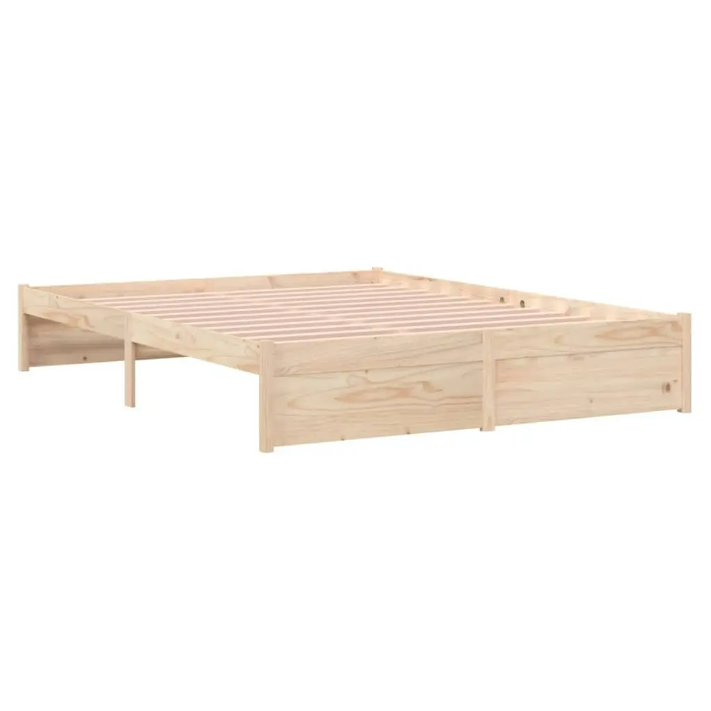 Bed Frame Solid Wood 137x187 cm Double Size 814924