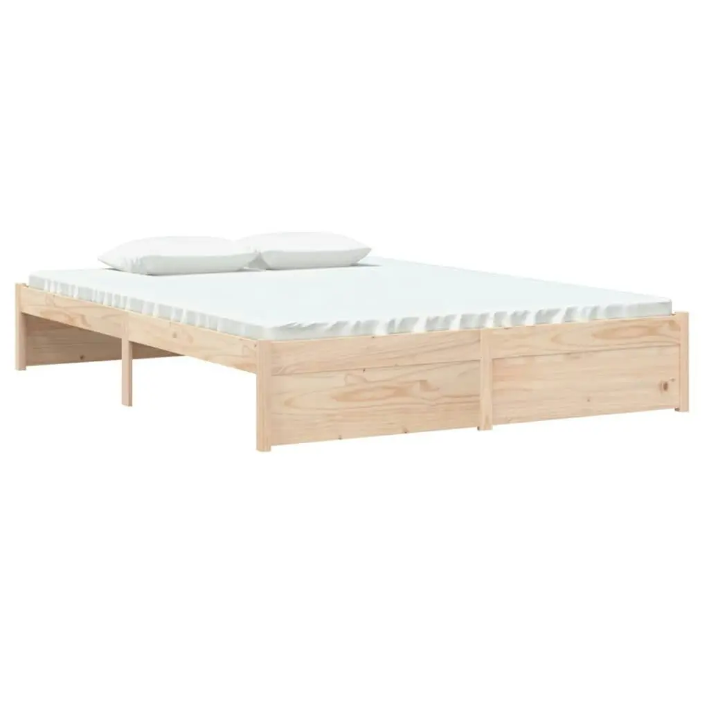 Bed Frame Solid Wood 137x187 cm Double Size 814924