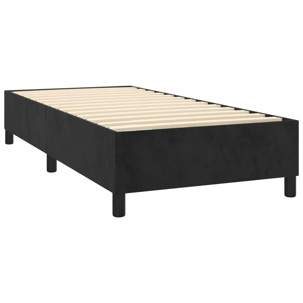 Box Spring Bed Frame Black 106x203 cm King Single Size Velvet 3189194