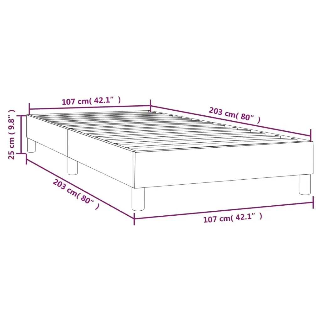 Box Spring Bed Frame Black 100x200 cm Velvet 3189193