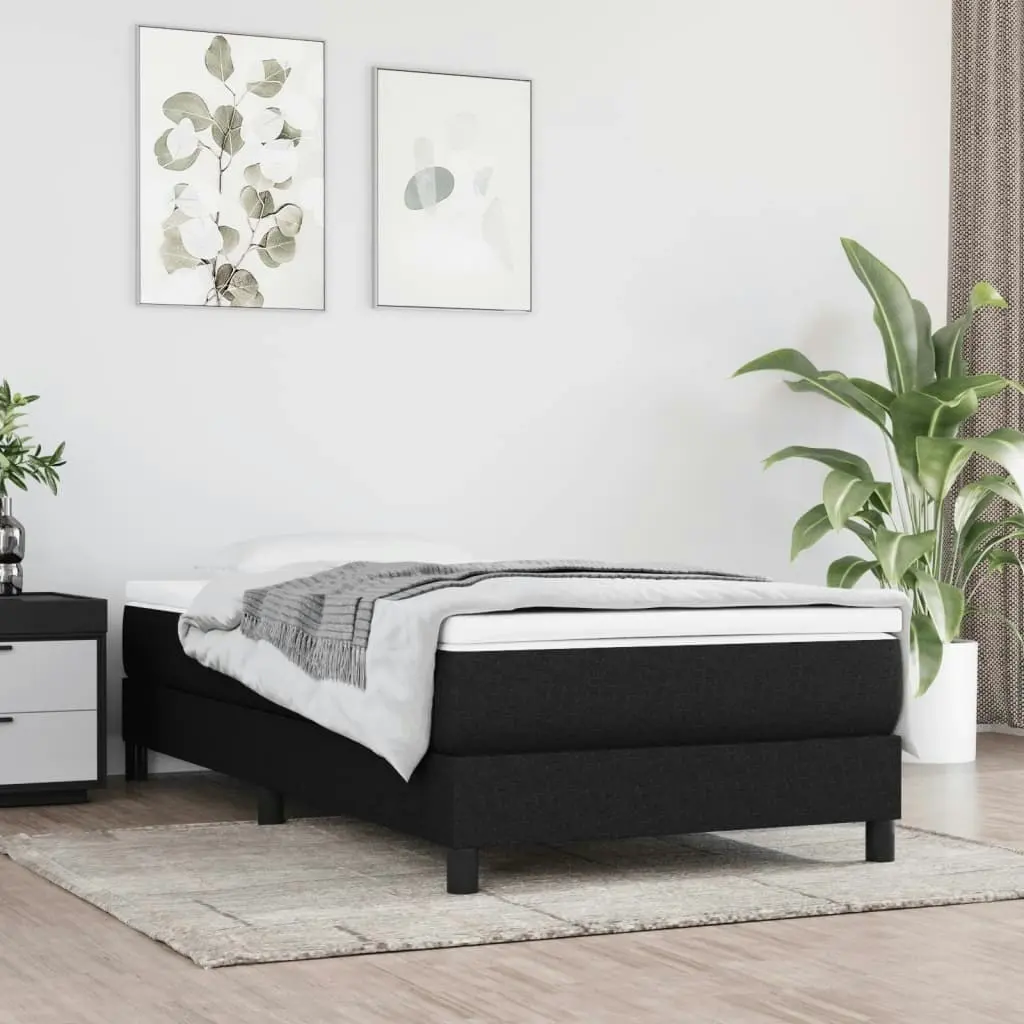 Box Spring Bed Frame Black 100x200 cm Fabric 3189190