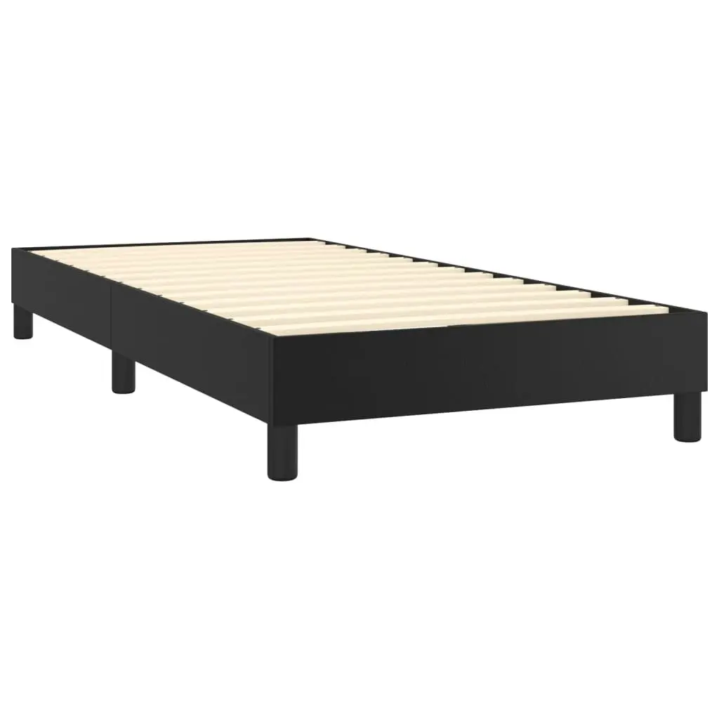 Box Spring Bed with Mattress Black 100x200 cm Faux Leather 3189208