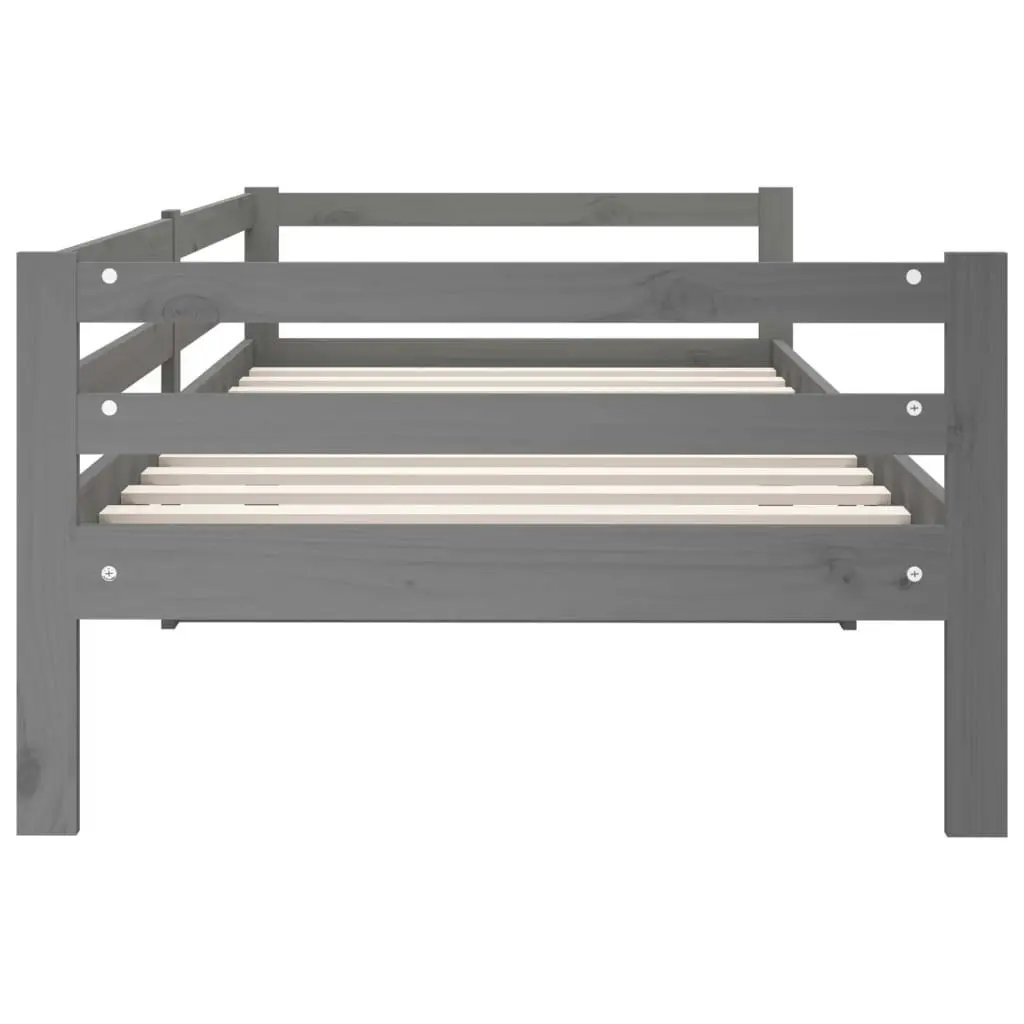 Day Bed Grey 92x187 cm Single Size Solid Wood Pine 814636