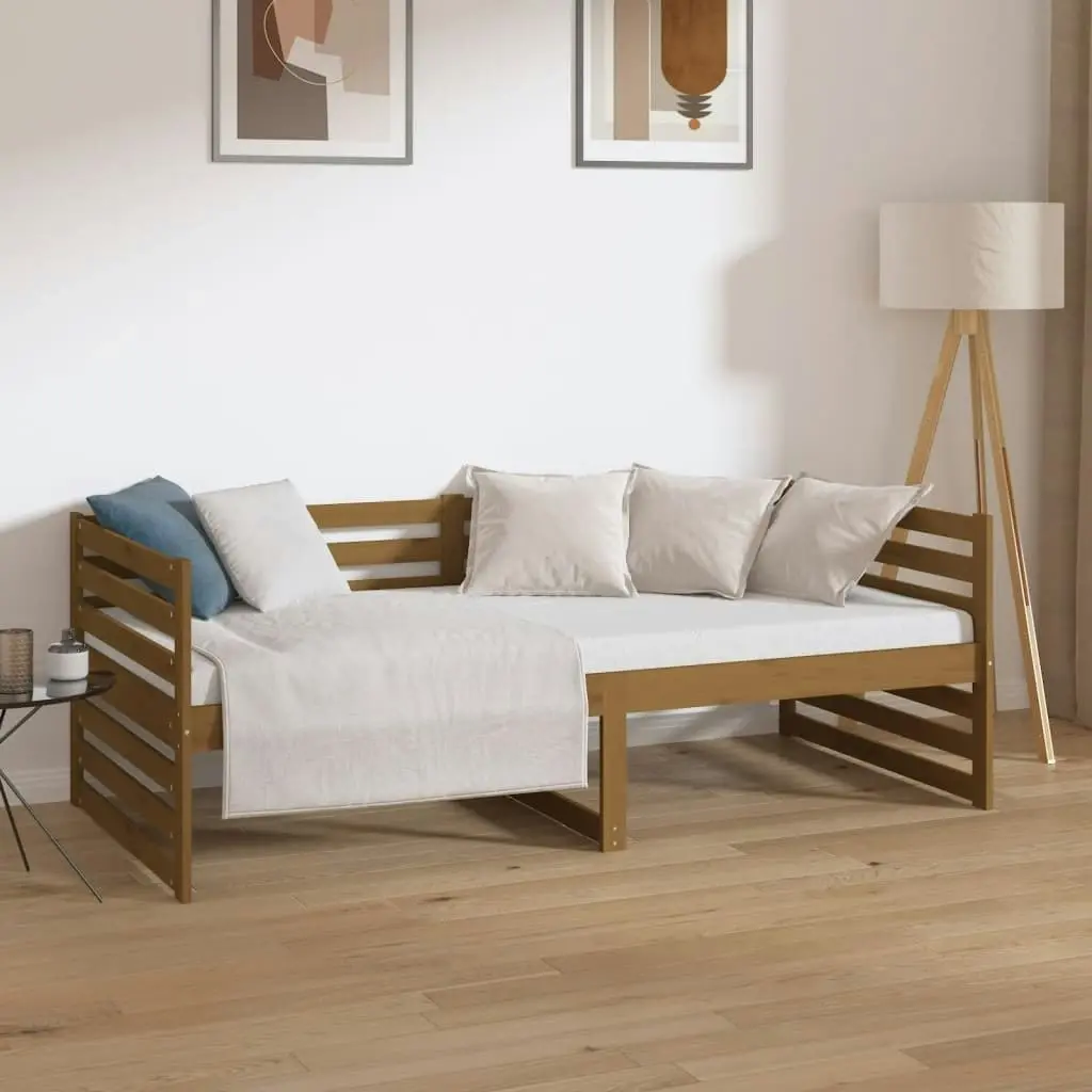 Day Bed without Mattress Honey Brown 90x190 cm Solid Wood Pine 814652