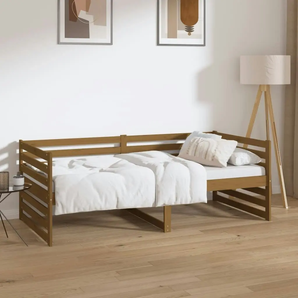 Day Bed without Mattress Honey Brown 90x190 cm Solid Wood Pine 814652