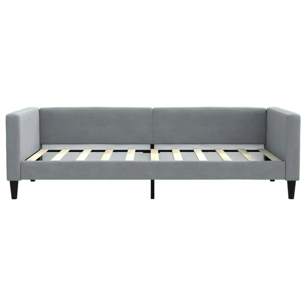 Day Bed without Mattress Light Grey 90x190 cm Fabric 353993