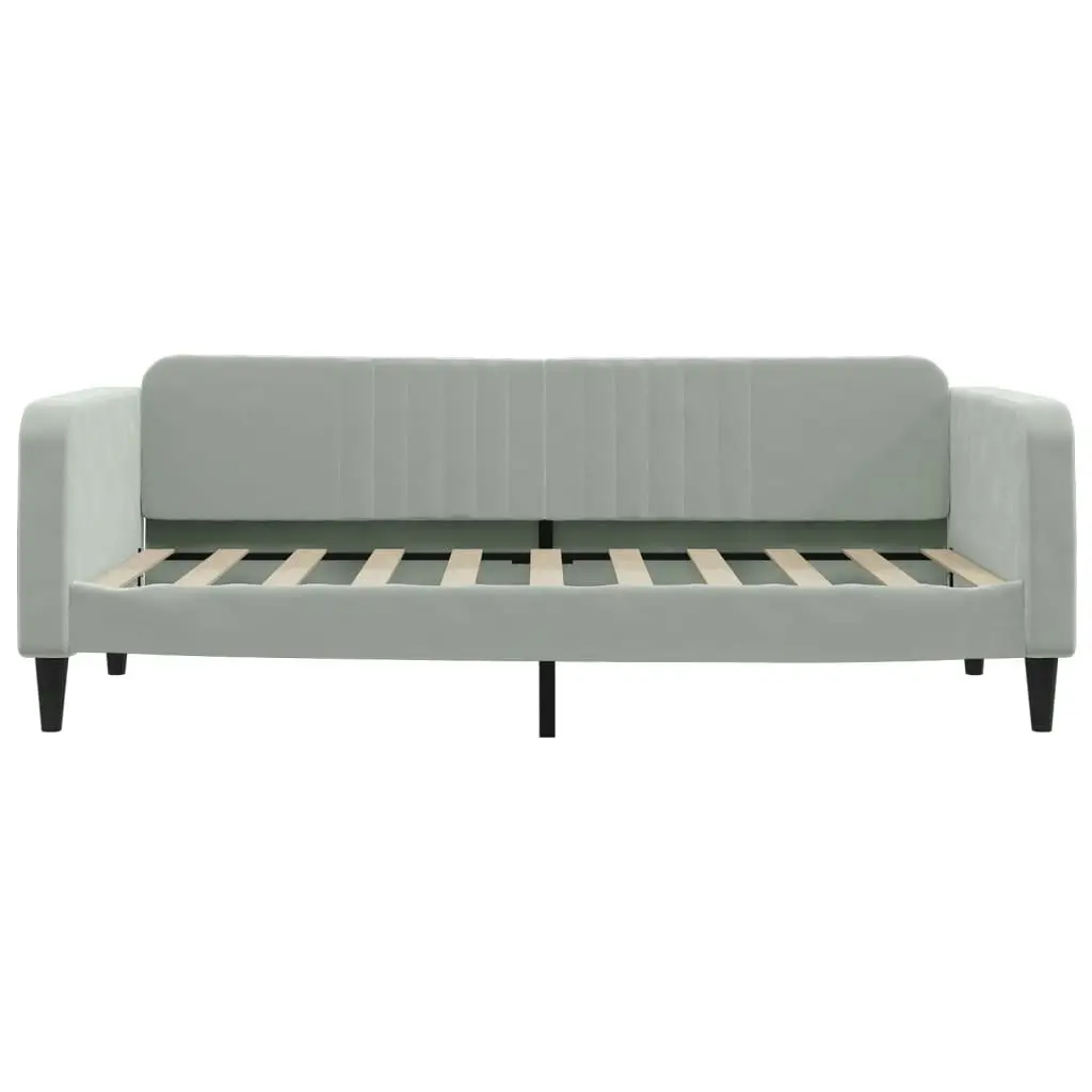 Daybed with Trundle&Drawers without Mattress Light Grey 90x190 cm 3197124